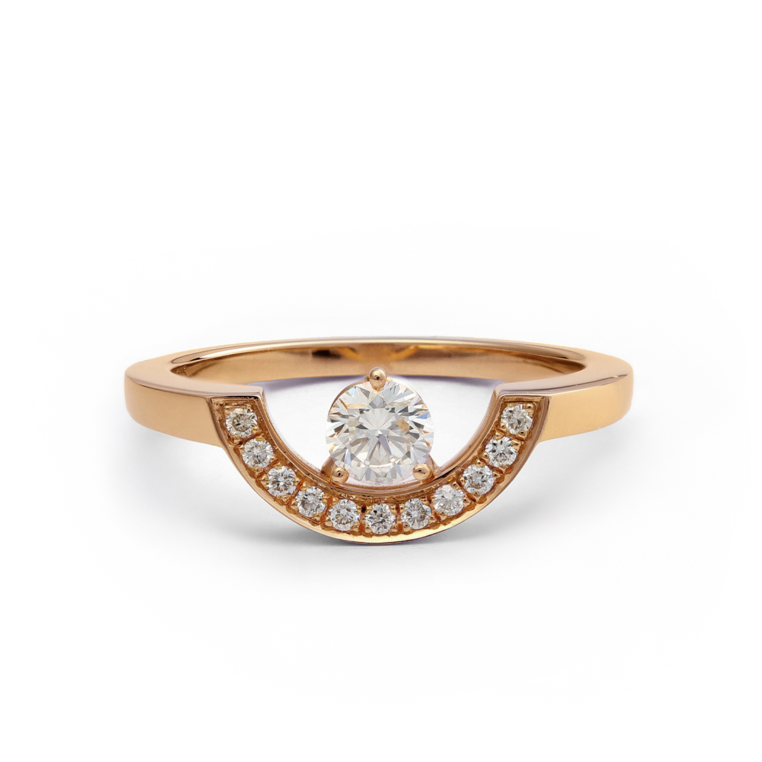 Bague_Intrepide_petit_arc_0.25ct_pavee_-_Or_rose_18k_-_diamant_ethique_-_Loyale_Paris