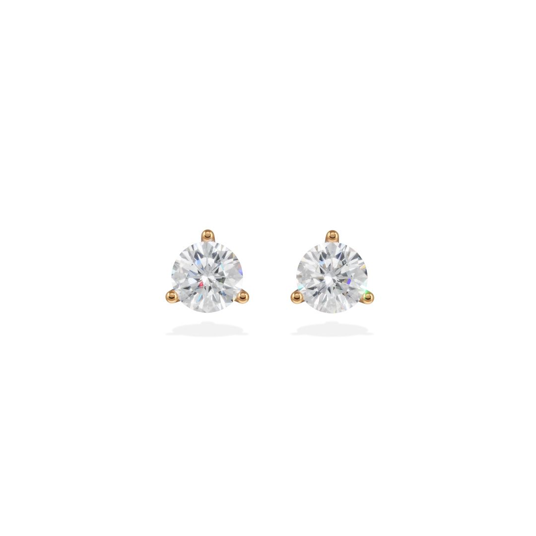 Earrings Pure 05ct x2 - 18k yellow gold lab grown diamond Loyale Paris