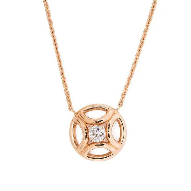 Necklace Perpétuelle 025ct - 18k rose gold lab grown diamond Loyale Paris