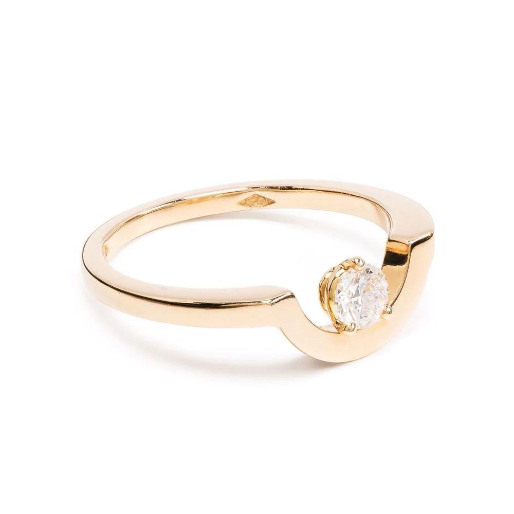 Ring Intrépide petit arc 025ct - 18k yellow gold lab grown diamond Loyale Paris