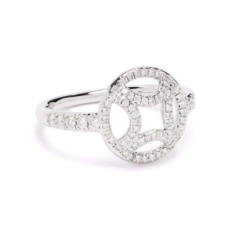 Ring Perpétuelle pavée - 18k white gold lab grown diamond Loyale Paris