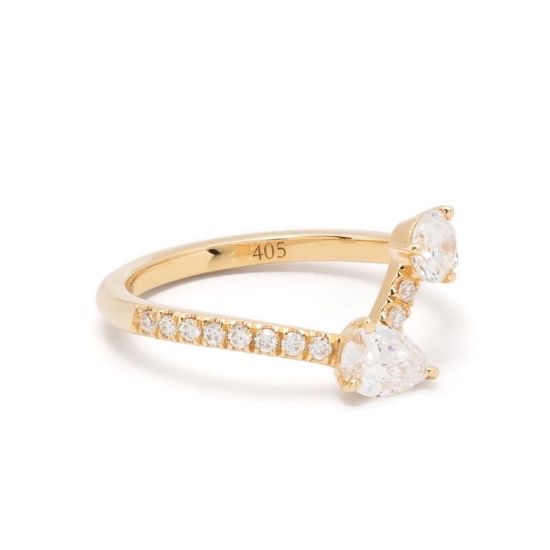 Ring Toi+Moi 0.25ct 0.35ct pavée - 18k yellow gold 1