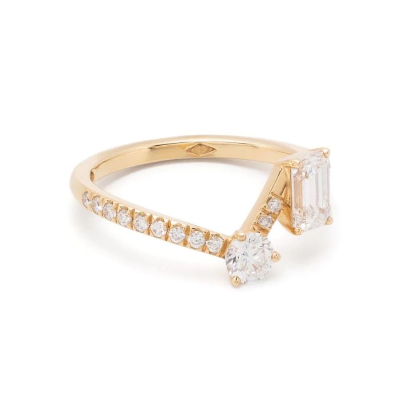 Ring Toi+Moi 0.25ct 0.6ct pavée - 18k yellow gold 1