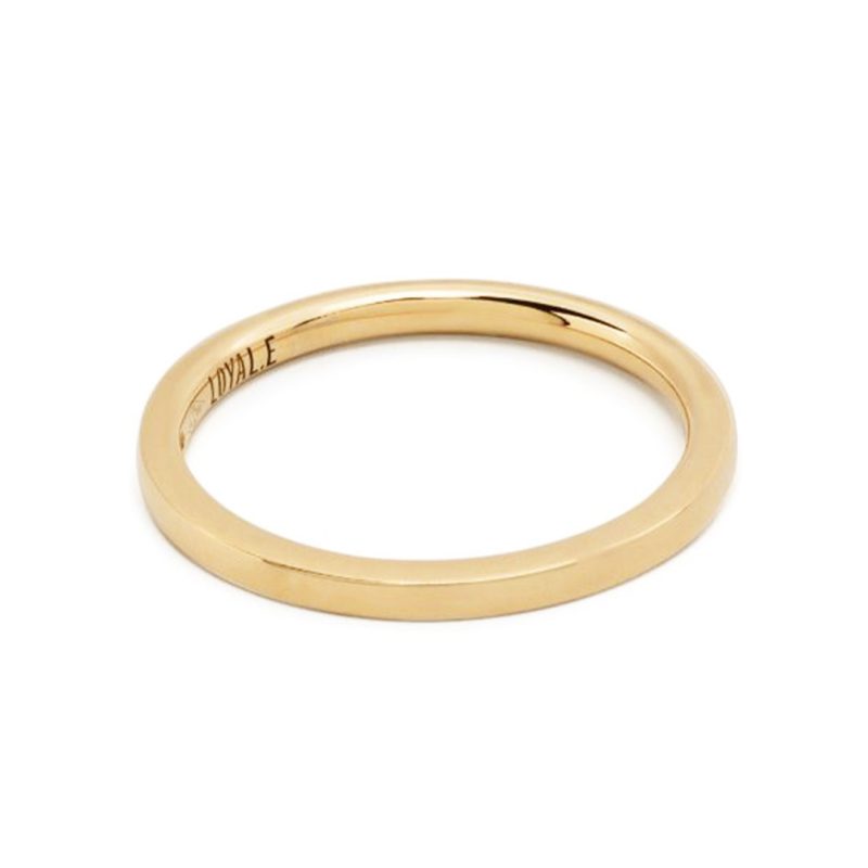 Union ring Absolu.e Twist 2mm - 18k yellow gold