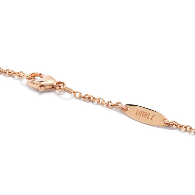 Necklace Intrépide Grand Arc 0.25ct pavé - 18K rose gold lab grown diamond Loyale Paris 4