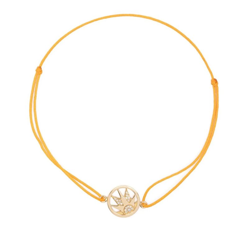 Charm Joie on Cord Bracelet - 18k yellow gold 1